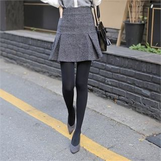 Styleberry Pleated-Hem A-Line Mini Skirt