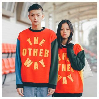 Simpair Color-Block Couple Pullover