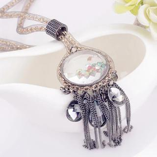 Best Jewellery Crystal Tassel Necklace