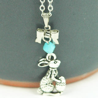 MyLittleThing Silver Easter Bunny Necklace One Size