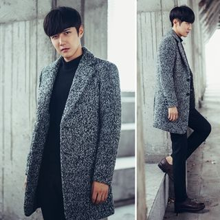 MRCYC Notched-Lapel Wool Blend Buttoned Coat