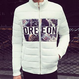 Besto Print Panel Padded Jacket