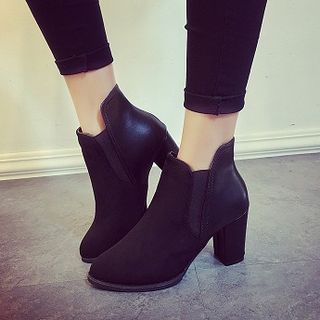 QQ Trend Block Heel Ankle Boots