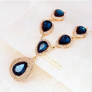 Best Jewellery Crystal Teardrop Necklace