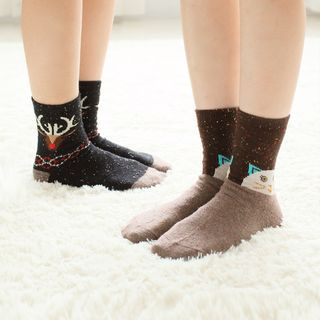 Lazy Corner Patterned Socks