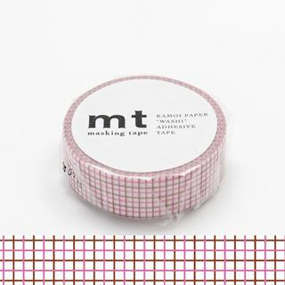 mt mt Masking Tape : mt 1P Grid Pink x Brown