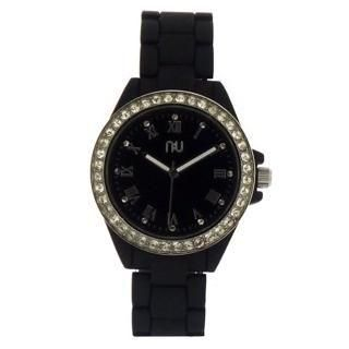 N:U - Not the Usual Aluminium-Effect Bracelet Wrist Watch Black - One Size