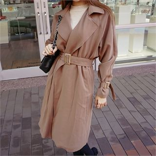 midnightCOCO Open-Front Trench Jacket with Belt