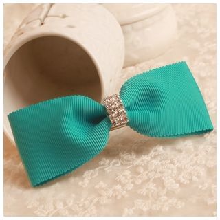 Amina Rhinestone Bow-accent Hair Clip