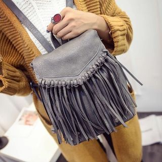 Rosanna Bags Fringed Faux Leather Backpack