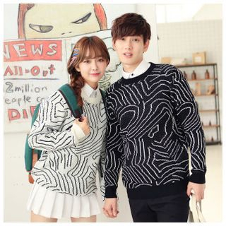 Simpair Couple Matching Patterned Sweater