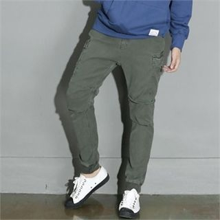 THE COVER Cargo-Pocket Trim Washed Pants