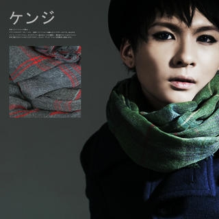 Check Scarf Khaki Brown - One Size