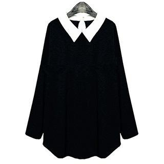 Dream Girl Collared Long-Sleeve Sweater