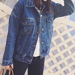 Eva Fashion Distressed Denim Jacket