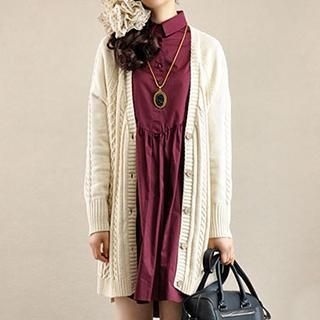 Yammi Cable-Knit Cardigan