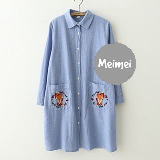 Meimei Embroidered Shirtdress