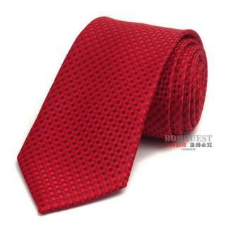 Romguest Check Neck Tie Red - One Size