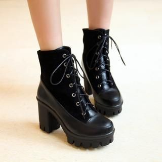 Pangmama Lace-Up Ankle Boots