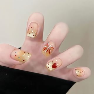 Pristella - Firework Heart Press On Nail