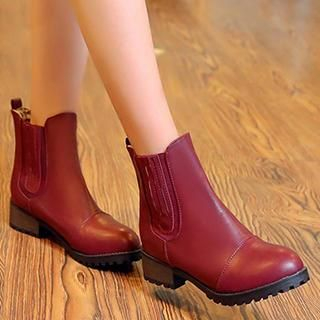 Gizmal Boots Zip Heel Ankle Boots