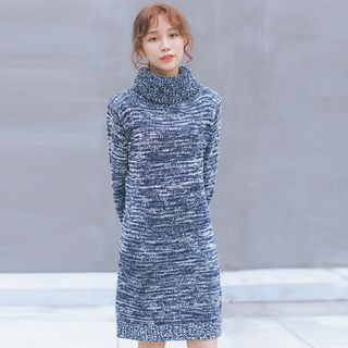 Porta Turtle-Neck Knit Dress