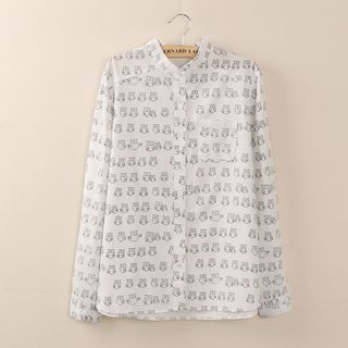 Tangi Owl Print Shirt
