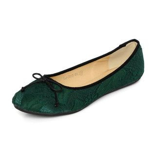 yeswalker Bow-Accent Lace Flats