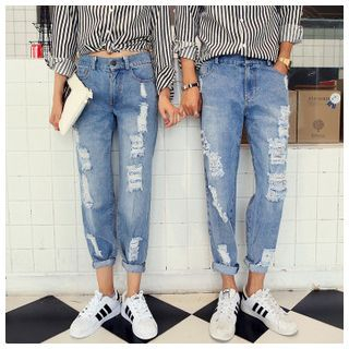 Simpair Couple Distressed Jeans