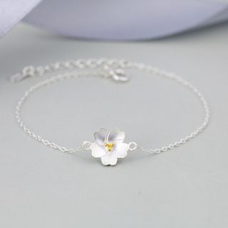 LoveGem Sterling Silver Flower Bracelet
