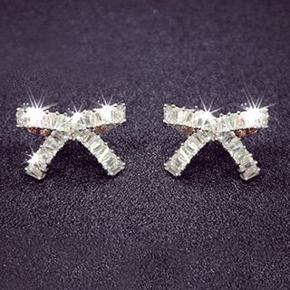 Nanazi Jewelry 925 Sterling Silver Ribbon Earrings