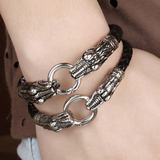 Andante Genuine Leather Dragon Bracelet