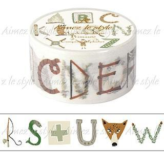 Aimez le style Aimez le style Masking Tape Middle Camping Alphabet