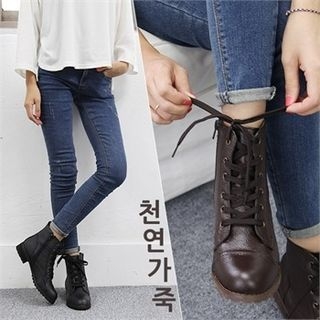 Reneve Genuine-Leather Lace-Up Ankle Boots