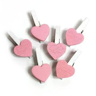 iswas Set of 6: Heart Paper Pegs