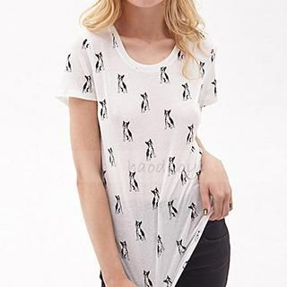 Obel Dog Print Short-Sleeve T-Shirt