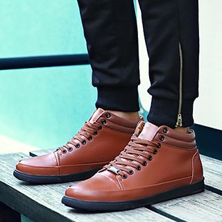 NOVO Genuine Leather High-top Sneakers
