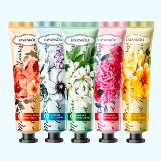 Fayankou - Moisturize Smooth Flower Hand Cream - 5 Types #Gardenia
