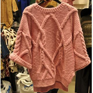 Ashlee Drop Shoulder Cable Knit Sweater