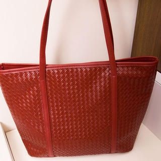 Faux-Leather Woven Tote