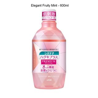 Lion - Systema Haguki Plus Premium Mouthwash 600Ml - Elegant Fruity Mint