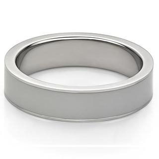 Kenny & co. Grey Enamel Steel Ring