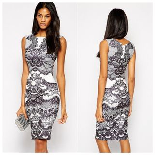 Persephone Print Sleeveless Sheath Dress