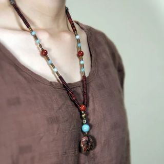 Zeno Stone Beaded Necklace