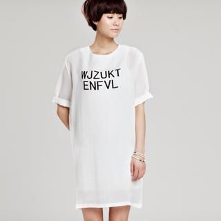 Ranche Short-Sleeve Lettering T-Shirt Dress