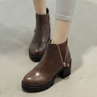 Gizmal Boots Block Heel Ankle Boots