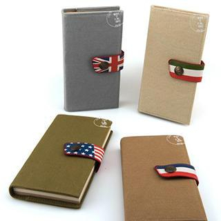 Bookuu Flag Snap Button Notebook