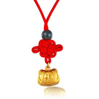 MaBelle 《Affluence Collection》Baby Gift - 24K Gold Chinese Knot Bag of Fortune Pendant