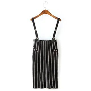 Neeya Strappy Striped Midi Skirt