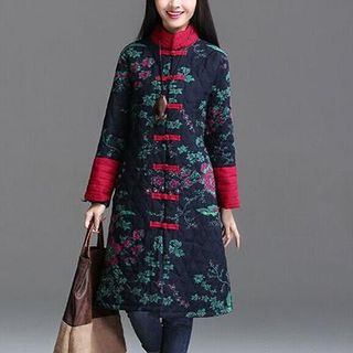 Diosa Chinese Knot Button Quilted Coat
